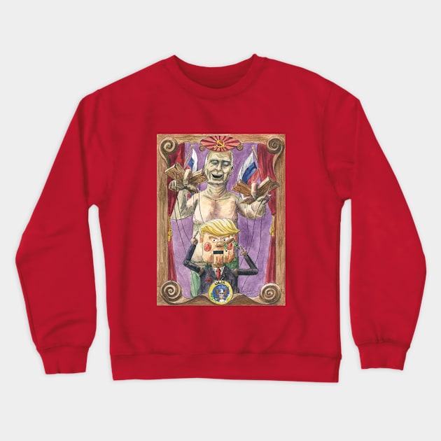 Puppet Trump Crewneck Sweatshirt by seangreenbergart